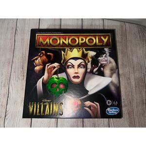 Monopoly Disney Villains Edition Board Game by Hasbo Gaming COMPLETE